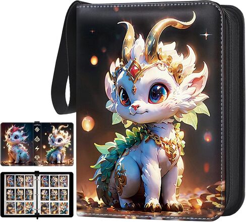 Card Binder for Pokemon Cards 9-pocket 900 Pockets.Trading Card Holder Album Book Case for TCG Cards.with 50 Removable Sleeves.for Collectors Boys Girls Toys Gift(black) in Saudi Arabia