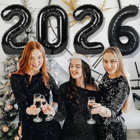 2026-بالون رقم-بالون 2026 40 بوصة بالونات فويل كبيرة لحفلات رأس السنة وحفلات التخرج وأعياد الميلاد والذكرى السنوية وحفلات الزفاف ومستلزمات الديكور in Kuwait