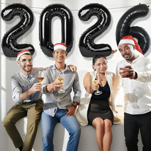 2026-بالون رقم-بالون 2026 40 بوصة بالونات فويل كبيرة لحفلات رأس السنة وحفلات التخرج وأعياد الميلاد والذكرى السنوية وحفلات الزفاف ومستلزمات الديكور in Kuwait