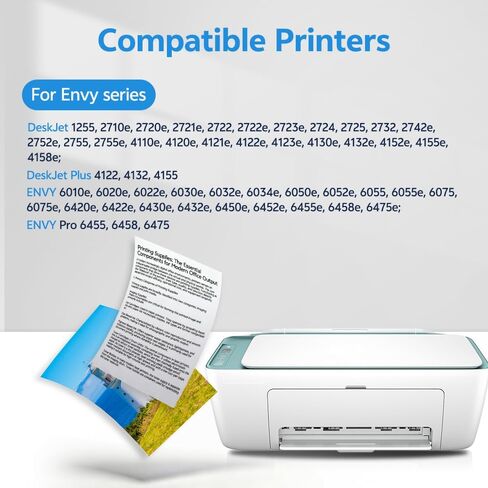 خراطيش حبر سوداء وملونة 67XL بديلة لمجموعة خرطوشة الحبر HP 67 67XL لطابعات HP DeskJet 2755e 4155e DeskJet Plus 4122 4132 4155 Envy 6055e 6455e (عبوتان، 1 أسود، 1 ثلاثي الألوان) in Kuwait