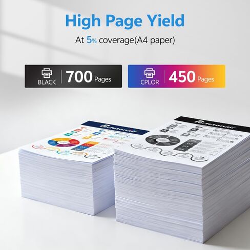 خراطيش حبر سوداء وملونة 67XL بديلة لمجموعة خرطوشة الحبر HP 67 67XL لطابعات HP DeskJet 2755e 4155e DeskJet Plus 4122 4132 4155 Envy 6055e 6455e (عبوتان، 1 أسود، 1 ثلاثي الألوان) in Kuwait