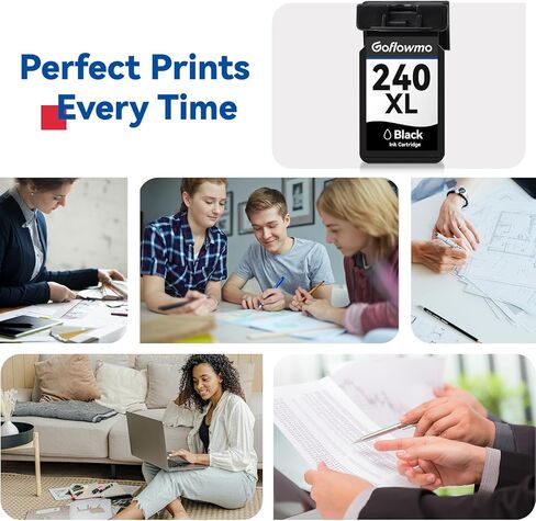 خرطوشة حبر سوداء PG-240XL بديلة لـ Canon 240XL 240 PG240 XL تستخدم عالية الإنتاجية لـ PIXMA MG3600 MG3620 MG2120 MG2220 MG3220 MG3520 MG3620 MG4120 MG4220 TS5120 MX522 MX532 MX472(1 أسود) in Kuwait