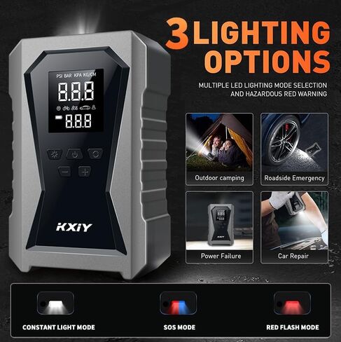 Air Jump Starter with Air Compressor, Car Battery Jumper Starter Portable 1500A (8.0 Gas/4.0L Diesel) with 150PSI Cordless Auto-Shutoff Tire Inflator, 12V Battery Charger Booster in Saudi Arabia