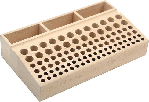 LeatherCraft Tool Holder 101 Holes Upgraded Leather Holder Tool Wooden, Professional Leather Punch Craft Tool Leather Craft Stamp Punch Tool Stand Holder Box Organizer in Saudi Arabia