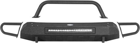 Hooke Road Tacoma Stubby Front Bumper with 72W LED Spotlight Bar for 2016-2023 Toyota Tacoma 3rd Gen, Steel Off-Road Bumper Bull Bar with Recovery Mounts & Tubular Grille Guard in Saudi Arabia
