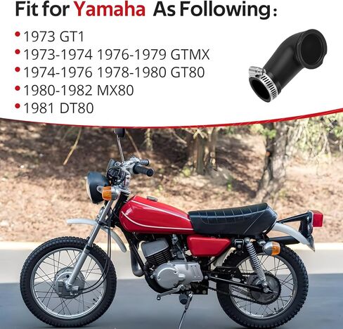 JAVIK Air Box To Carburetor Intake Boot For Yamaha DT80 GT1 GTMX GT80 MX80 1973-1982 O.E.M# 367-14453-02-00 in Saudi Arabia