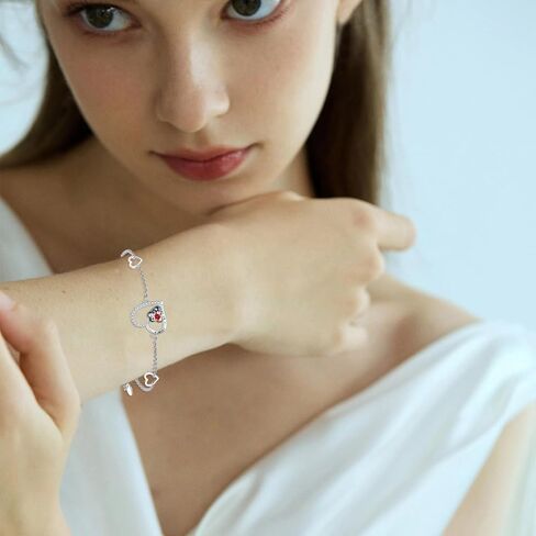 OHAYOO Skull Bracelet Sterling Silver Skeleton Hand Pendant Bracelet Gothic Halloween Jewelry Gift for Women in Saudi Arabia