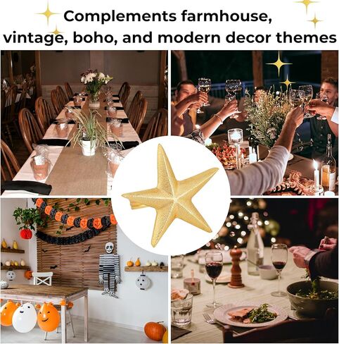 مجموعة حلقات مناديل معدنية مكونة من 12 قطعة، إكسسوارات مستديرة الشكل لتزيين طاولة الطعام في الحفلات، وحفلات الزفاف، وأعياد الميلاد، والهدايا للأم والأخت والأصدقاء - ذهبي معدني in Kuwait