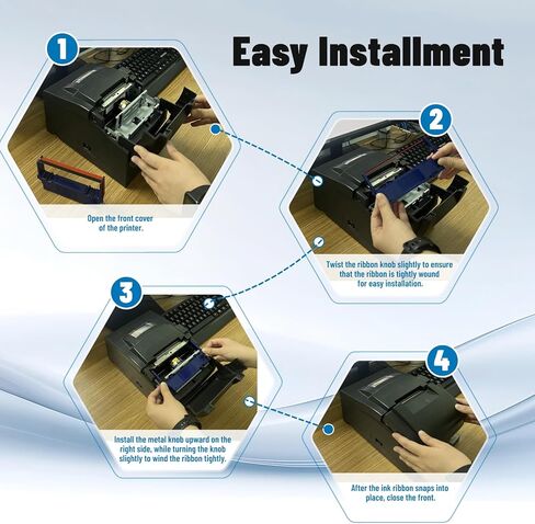 شريط طابعة SP700 متوافق مع خرطوشة شريط Star SP700 RC700 SP712 SP712BR SP-742 SP742R SP740 SP747، شريط حبر SP-700، حزمة من 24 in Kuwait