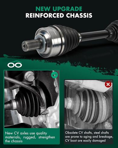 مجموعة عمود المحور CV أمامي يسار يمين مناسب لفولفو V60 Cross Country 2.0L 2020-2021، لفولفو V90 Cross Country 2.0L 2017-2021، لفولفو XC60 2.0L 2018-2021، لفولفو XC90 2.0L 2016-2021 in Saudi Arabia