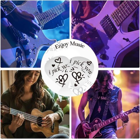 UNICRAFTALE 1PC غيتار اختيار المفاتيح الغيتار يختار الهدايا ضعف الجانب أنماط مختلفة Plectrum مجموعة الغيتار مع حالة البني للموسيقي أفضل صديق لم أستطع اختيار صديق أفضل in Saudi Arabia