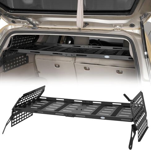 Hooke Road 4Runner Trunk Organizer رف تخزين البضائع لعام 2003 2004 2005 Toyota 4Runner الجيل الرابع، رف لوحة MOLLE للنافذة الخلفية لمعدات التخييم البرية in Kuwait