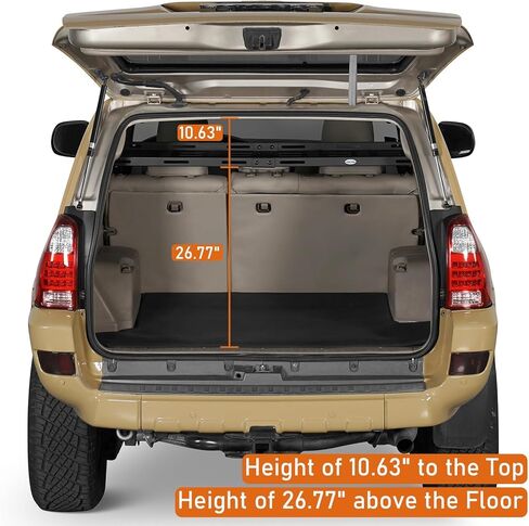Hooke Road 4Runner Trunk Organizer رف تخزين البضائع لعام 2003 2004 2005 Toyota 4Runner الجيل الرابع، رف لوحة MOLLE للنافذة الخلفية لمعدات التخييم البرية in Kuwait