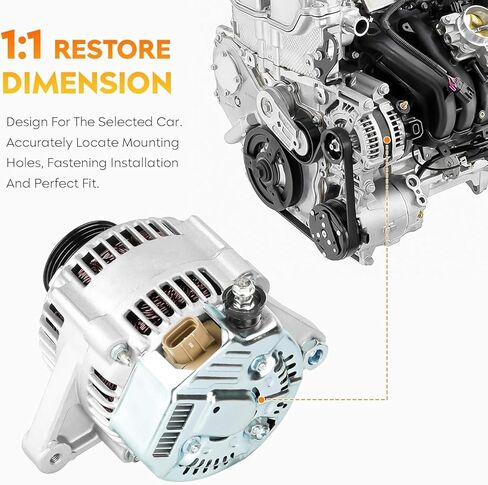 New Alternator for 3.0L Toyota Camry 1997 1998 1999 Solara 1999, 400-52340, ND0173, 113626 in Saudi Arabia