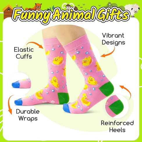Zmart Christmas Funny Socks Goose Socks Cat Dog Socks Rubber Duck Socks Men, Cow Chicken Gifts Cat Mom Gifts Women in Saudi Arabia