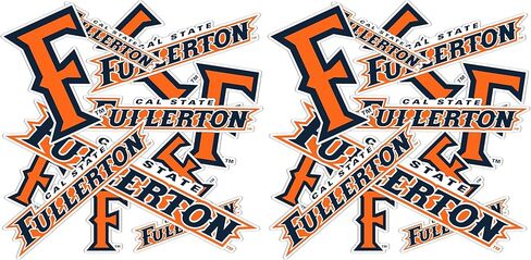 ملصق Desert Cactus Cal State Fullerton ملصق جامعة كاليفورنيا جبابرة F ملصقات الفينيل شارات الكمبيوتر المحمول وزجاجة مياه وقصاصات السيارة 13.43x10.94 ورقة T1 (النوع 1-1) in Saudi Arabia