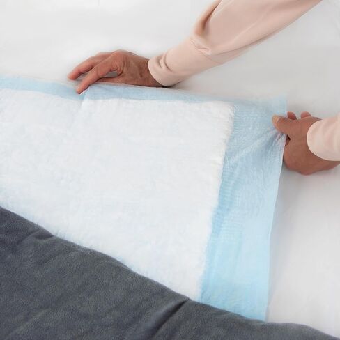 HALYARD* Disposable Standard Underpads Incontinence Bed Pads, 23"x24" Case of 200, Lt. Blue-Comfortable Chucks Pads, Disposable, for Adults-Soft Bed Pads for Elderly/Adult Patients, 48820 (Case of in Kuwait