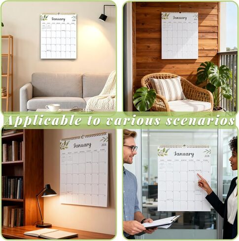 2026 Calendar, 18 Month Wall Calendar from January 2026 to June 2027, 14.5" x 11.8" Large Monthly Calendar for Home School Office Planning, Vertical Version in Saudi Arabia