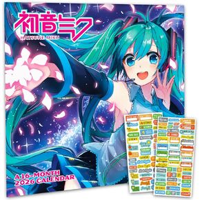 Hatsune Miku Calendar 2026 - Deluxe 2026 Anime Hatsune Miku Wall Calendar Bundle with Over 100 Reminder Stickers (Vocaloid Gifts, Office Supplies) in Saudi Arabia
