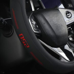 Leather Steering Wheel Cover Anti-Slip, Safe, Non-Slip, Breathable. Upgrade car Interior (Horse_RED) in Saudi Arabia
