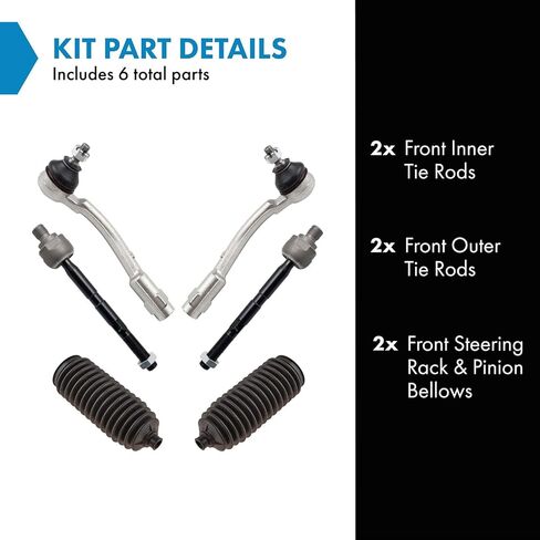 TRQ Front Driver & Passenger Side Steering Kit Drag Link Tie Rod Tie Rod Adjusting Sleeve Compatible with 2003-2008 Dodge Ram 2500 Ram 3500 in Saudi Arabia