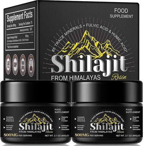Shilajit Pure Himalayan Organic Shilajit Resin,Pure Shilajit with 85+ Trace Minerals & Fulvic Acid for Energy and Immune of Men and Women 2.1 OZ (4 Months Supply) in Saudi Arabia