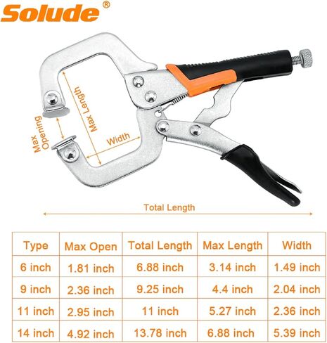 5-Piece Locking Pliers Tool Set with Case, 5", 7" & 10" Curved Jaw Vise Grip Pliers and 7" & 9" Long Nose Locking Clamp Pliers for Welding,Mechanic,Woodworking in Saudi Arabia