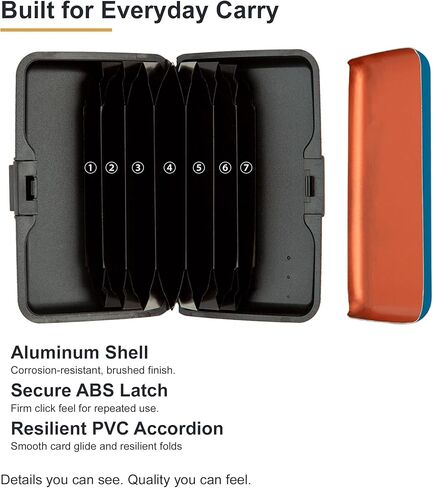 Credit Card Holder RFID Blocking Wallet for Women Men Small Mini Metal Slim Hard Aluminum Business Card Case (Cute Pink Flamingos) in Saudi Arabia