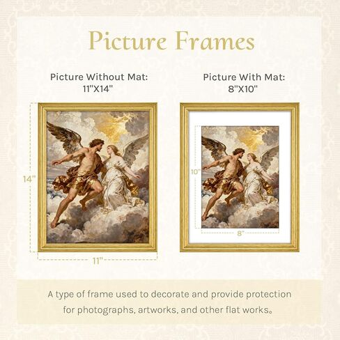 TWING 8 x 10 Picture Frame Set of 10,Table Top Display Pictures 4 x 6 and 5 x 7 with Mat or 8x10 Without Mat, Wall Mounting Gallery Photo Frames Hanging,Black in Kuwait