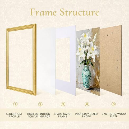 TWING 8 x 10 Picture Frame Set of 10,Table Top Display Pictures 4 x 6 and 5 x 7 with Mat or 8x10 Without Mat, Wall Mounting Gallery Photo Frames Hanging,Black in Kuwait