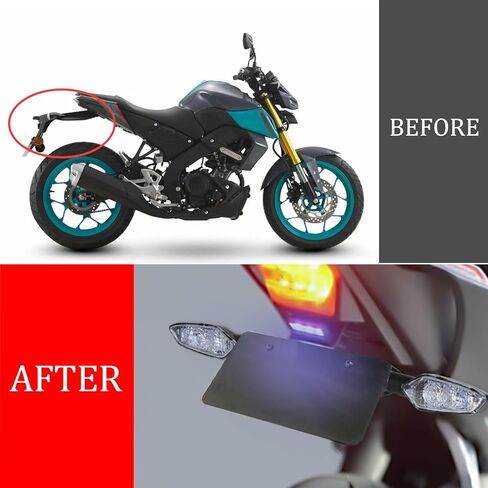 MT15 Fender Eliminator Kit - Tail Tidy Compatible with 2018-2024 MT15 - License Plate Mount with Turn Signals Rear (Smoke) in Saudi Arabia