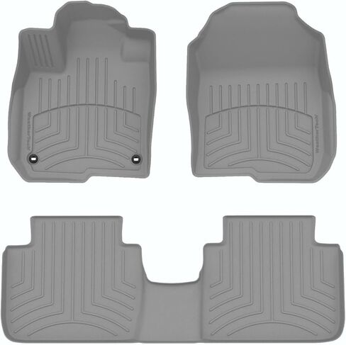 Weathertech FloorLiner HP Custom Fit Floor Mats for Honda HR-V, adx 1st & 2nd Row (441746-1-2IM), Black in Saudi Arabia