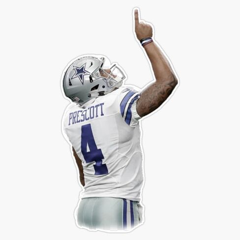 ملصق لاصق من الفينيل مغناطيسي من Magnet Dak "dakota" Prescott مقاس 5 بوصة in Kuwait
