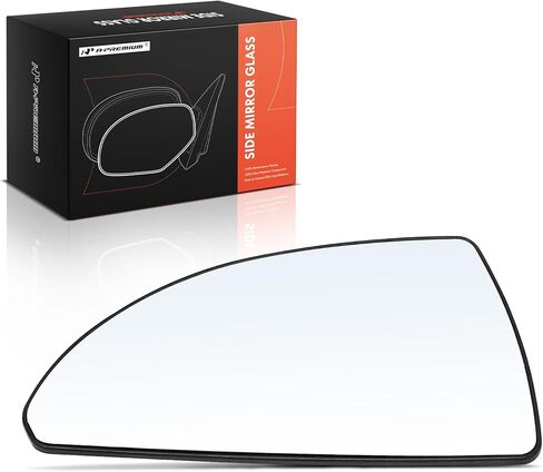 A-Premium Left Driver Side Heated Mirror Glass with Backing Plate - Compatible with Chevrolet Impala 2006-2013, Impala Limited 2014-2016, Monte Carlo 2006-2007 - Exterior Side View Flat Mirror in Saudi Arabia