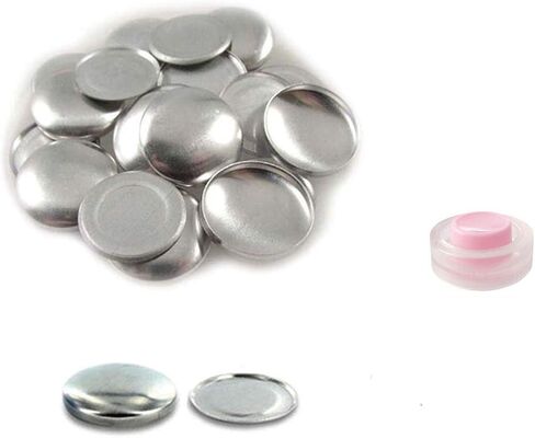 أزرار مقاس 20 (1/2 بوصة) للتغطية/الغطاء الذاتي بظهر مسطح من i Craft بسعر أقل - الكمية 100 (100 - مقاس 20 بظهر مسطح مع قالب) in Kuwait