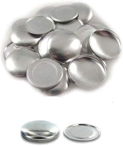 أزرار مقاس 20 (1/2 بوصة) للتغطية/الغطاء الذاتي بظهر مسطح من i Craft بسعر أقل - الكمية 100 (100 - مقاس 20 بظهر مسطح مع قالب) in Kuwait