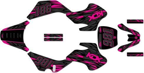 Graphics Kit for Kawasaki KDX 50 (All Years) Twitch Series Green 09 Mil - Dirt bike Custom Racing Graphics Decals Stickers Kit, no-plastics in Saudi Arabia