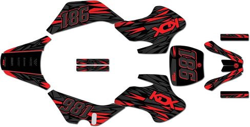 Graphics Kit for Kawasaki KDX 50 (All Years) Twitch Series Green 09 Mil - Dirt bike Custom Racing Graphics Decals Stickers Kit, no-plastics in Saudi Arabia