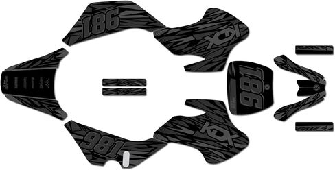 Graphics Kit for Kawasaki KDX 50 (All Years) Twitch Series Green 09 Mil - Dirt bike Custom Racing Graphics Decals Stickers Kit, no-plastics in Saudi Arabia