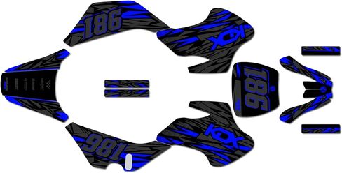 Graphics Kit for Kawasaki KDX 50 (All Years) Twitch Series Green 09 Mil - Dirt bike Custom Racing Graphics Decals Stickers Kit, no-plastics in Saudi Arabia