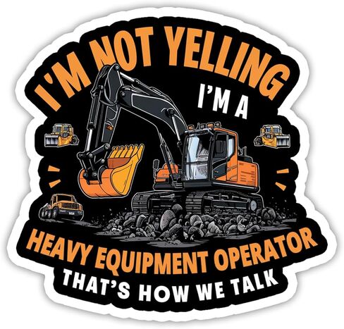 Heavy Equipment Operator Sticker 5 Inch – Waterproof Vinyl Work Decal for Hard Hat, Toolbox, Truck, Construction Worker Sticker in Saudi Arabia