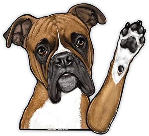 الملاكم يلوح بوسكو Dog WiperTags USA مع ملصق لمساحات السيارة الخلفية in Saudi Arabia