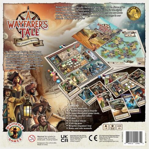 A Wayfarer’s Tale: The Journey Begins – Strategic Board Game for 1–4 Players, Ages 10+, 45–60 Minutes, with Narrative Solo Mode | A Map-Based Game of Exploration and Discovery for Friends and Family in Saudi Arabia