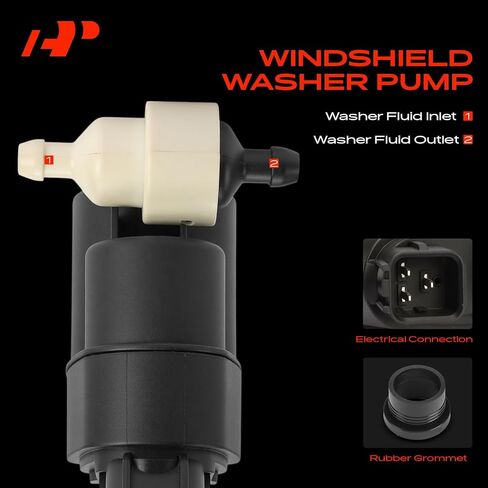 A-Premium Front or Rear Windshield Washer Pump Compatible with Hyundai Elantra, Santa Fe, Tucson, Veloster, Venue, Elantra GT, Santa Fe Sport & Kia Sorento, Sportage, Rio & Genesis GV80, GV70 in Saudi Arabia