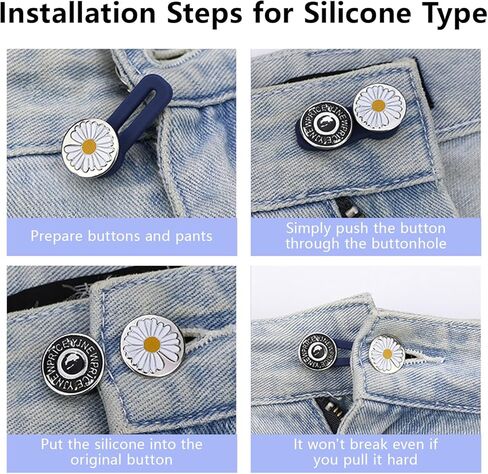 Pack of 12 Button Extenders for Jeans, Instant Pants Button Extender, No-Sew Adjustable Waist Extenders for Men and Women, Plastic in Saudi Arabia