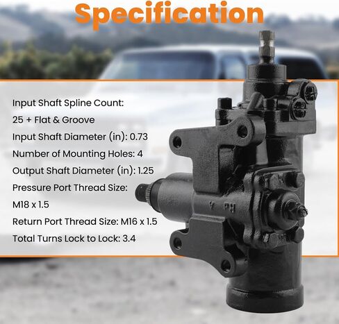 مجموعة صندوق تروس التوجيه maxpeedingrods 27-7522 لسيارة Chevy C10/C10 Suburban/C20/C20 Suburban/C30/K5 Blazer/R10 Suburban/R20 Suburban، لـ GMC C1500/C2500/C3500/R1500/R2500/R3500 in Saudi Arabia