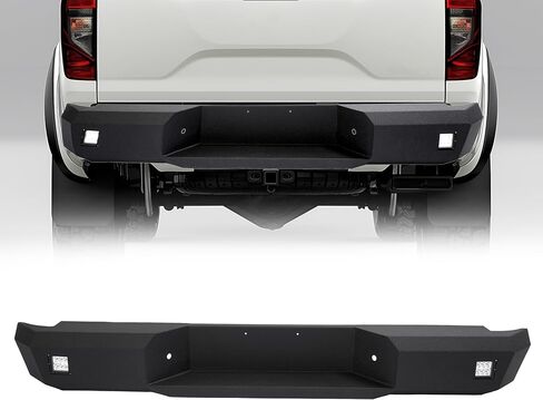 KUAFU Rear Bumper Assembly Compatible with 2005-2021 Nissan Frontier Truck Rear Step Pad Bumper Assembly With 2 Led Lights Steel Black in Saudi Arabia