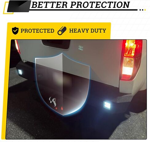 KUAFU Rear Bumper Assembly Compatible with 2005-2021 Nissan Frontier Truck Rear Step Pad Bumper Assembly With 2 Led Lights Steel Black in Saudi Arabia
