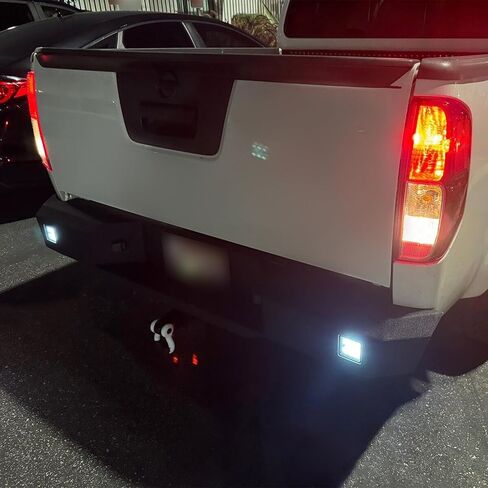 KUAFU Rear Bumper Assembly Compatible with 2005-2021 Nissan Frontier Truck Rear Step Pad Bumper Assembly With 2 Led Lights Steel Black in Saudi Arabia