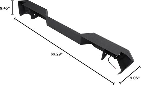 KUAFU Rear Bumper Assembly Compatible with 2005-2021 Nissan Frontier Truck Rear Step Pad Bumper Assembly With 2 Led Lights Steel Black in Saudi Arabia